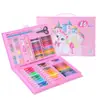 86 Peças de Conjunto Combinado de Pincéis de Pintura para Crianças Ferramentas de Pintura Artística Laváveis Ferramentas de Pintura Lápis de Cor Caneta Aquarela Papelaria Presentes