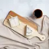 Bandeja de madera artesanal, tabla de cortar para restaurante, artículos de cocina para el hogar, tabla de queso de madera colgante artesanal, regalo