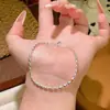 Collar de plata pura s925 con colgante de oliva de siete cuentas, collar de plata liso, pulsera de cuentas pequeñas, pendientes, joyería versátil de lujo ligero para mujer