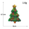 Serie Navideña Bordado de Lentejuelas de Colores Bordado por Computadora Papá Noel Muñeco de Nieve Árbol de Navidad Parche de Tela Bordada Exportación
