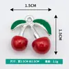 Acessórios DIY para Joias Pingente Único Desenho Animado Morango Cereja Padrão Esmalte Liga Pingente de Colar Pulseira Charme Transfronteiriço