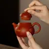 Tetera Morada de Arcilla Mineral Original de las Dinastías Tang y Song, Juego de Té Kung Fu, Tetera de Estilo Chino Estampada en Oro con Filtro de Agujero de Bola para Uso Doméstico