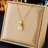 Diseño de Nicho Estilo Versátil para el Día a Día Collar de Bolsa de la Suerte Esencial para Regalos de Citas Cadena para la Clavícula Venta Directa de Fábrica