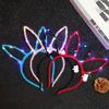 Nuevo Estilo Diadema de Diez Luces Arte de Hierro Orejas de Conejo Brillantes Orejas de Gato Cuernos de Ciervo Cuernos de Vaca Corona Cosplay