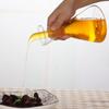 Botella de Aceite Multifuncional para Cocina, Vidrio Resistente a Altas Temperaturas Aceite de Sésamo, Aceitera Doméstica, Juego Antigoteo, Botella para Condimentos, Botella Resistente al Calor para Aceite y Vinagre