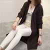 Amazon Transfronterizo Otoño e Invierno Nuevo Comercio Exterior Europeo y Americano Tejidos Suéter Cardigan de Punto Grueso Holgado Largo para Mujer con Bolsillo Grande