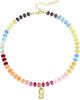 Collar con colgante de letra de 14 quilates para mujer, joya de piedras preciosas de colores, joyería de playa de verano, gran oferta en Amazon
