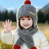 Gorro de Protección para Orejas de Bebé Invierno Estilo Coreano Gorro de Lana Engrosado Cálido Gorro de Punto a Prueba de Viento para Otoño e Invierno de Bebé