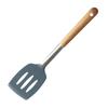 Utensilios de cocina para el hogar, sartén de silicona antiadherente, pala, cuchara para sopa, utensilios de cocina con filtro, mango de madera, pala de silicona, cuchara