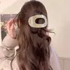 Grampo de Cabelo de Acetato de Alta Qualidade com Madrepérola, Presilha Plana Curva Que Não Irrita a Parte de Trás da Cabeça, Grampo Grande para Penteados Presos, Acessório de Cabelo Tipo Bico de Pato