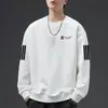 Envío RápidoSudadera Estampada de Cuello Redondo para Hombre, Nueva de Primavera/Otoño, Holgada de Manga Larga, Pulóver, Camiseta Básica Casual a la Moda, Moderna