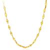 Collar de Labio Fino con Cierre de K Chapado Color Oro Estética Simple Cadena Trébol de Cuatro Hojas Seductor Púrpura Oro K Collar de Oro Cadena Lisa