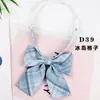 Cuello JK Lazo a Cuadros Uniforme para Foto de Graduación Estilo Universitario Japonés para Mujer Mariposa Decorativa Falda a Cuadros Mismo Cuadro Pequeño