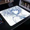 Alfombrilla de ratón temática bidimensional de arte lineal Neon Genesis Evangelion, alfombrilla para escritorio de ordenador con teclado, bordes cosidos, engrosada y antideslizante