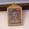 Colgante Thangka Bodhisattva Samantabhadra Deidad Amarilla de la Riqueza Collar Tara Verde Deidad Negra de la Riqueza Ocho Grandes Deidades Guardianas