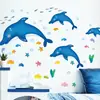 Ay9168 personalidade quarto das crianças banheiro oceanário fundo pintura decorativa dos desenhos animados golfinho estrela do mar PVC adesivo de parede à prova d'água