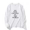 Estilo Novo Primavera e Outono Moda Americana Versátil Simples Design com Estampa de Letras Roupa Exterior Casual Tops de Manga Longa para Mulheres