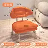 Taburete Pequeño Giratorio con Ruedas, Taburete Bajo para Uso Doméstico, Taburete para Cambiarse los Zapatos, Banco Infantil con Ruedas, Silla con Respaldo Sellador de Costuras