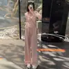 Conjunto Deportivo Casual para Mujer 2026 Primavera y Otoño Nuevo Estilo Sudadera con Capucha Pantalones de Pierna Ancha Moda Running Conjunto de Dos Piezas