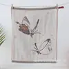 Toalla Nueva de Jacquard de Gasa, Toalla Cuadrada Floral de Algodón Puro para Lavar la Cara, Toalla de Mano para Colgar, Toalla Cuadrada de Gasa de Algodón Puro para Bebé