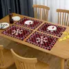 Jogo Americano de Natal Amazon Transfronteiriço Descartável Preto e Branco Xadrez Floco de Neve Guardanapo de Papel Jogo de Mesa Cozinha Sala de Estar Pacote