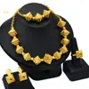 Collar con colgante de cuentas redondas grandes estilo Medio Oriente, joyería de oro arena, conjunto de joyería, joyería de novia en stock, venta al por mayor