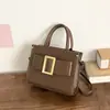 Bolsa quadrada pequena da moda transfronteiriça para mulheres, nova bolsa de mão outono 2026, simples, estilosa, bolsa versátil de ombro e transversal