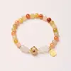 Diseño original natural 6MM hilo de oro pulsera de jade para mujer nueva calabaza china retro pulsera de jade de alta calidad al por mayor