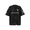Roupas Masculinas Design Americano Respirável Verão Manga Curta Camiseta Verão Alta Rua Moda Marca Bonito Rua Bola Uniforme Top
