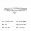 Pulsera de tenis de moissanita de plata S925 para mujer, estilo nuevo, pulsera unisex chapada en oro y plata, artículo más vendido para ventas transfronterizas, en stock