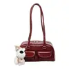 Diseño de nicho coreano bolso Boston moderno simple bolso de axila capacidad grande multibolsillo bolso de hombro casual
