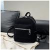 Mochila Texturizada Retrô para Mulheres 2024 Nova Moda Mochila Texturizada Bolsa de Ombro Pequena Mochila Estudante Simples Casual