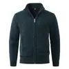 E-commerce Transfronteiriço Jaqueta Cardigan Suéter Amazon Jaqueta Peluciada Outono Inverno Masculina Slim Fit Quente Grossa Zíper Top