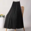 Falda de Malla de Gama Alta Falda de Gasa para Danza Cuadrada Falda de Baile con Gran Oscilación de 720 Grados Aspecto Adelgazante Foto de Performance de Baile Falda Larga