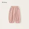 Ropa para Niñas: Pantalones Anti-Mosquitos Bordados Frescos, Pantalones Jogger Holgados para Niños Pequeños, Pantalones Largos para Niños Pequeños