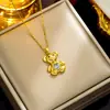 Día de San Valentín Amor Acero de Titanio Collar Mujer Lujo Ligero Nicho Moda Cadena para Clavícula Accesorios para el Trabajo Regalo para Novia Estudiante