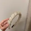 Diadema de malla plisada con cadena de pedrería, nueva moda primavera 2022, pasador elegante y dulce para el cabello, diadema para lavarse la cara