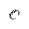 Anillo Combinado Trenzado a Cuadros de Diamantes Rojo Internet Moda Estudiantil Dulce Personalidad Cool Anillo Abierto Ajustable Venta al por Mayor para Comercio Exterior