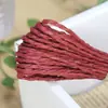 10m/laço corda de papel dupla camada monocromática cor palha de ráfia corda de papel palha linha trançada corda de papel palha dupla camada linha decorativa para chapéu de palha