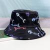 Amazon transfronterizo Nuevo Europeo y Americano Espiga de Pescado Estampado Animal Sombrero de Pescador de Doble Cara para Hombre y Mujer Moda Sombrero de Cubo Parasol