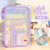 Bolsa de Arquivo em Tela Transparente Multicamadas com Zíper Bolsa de Classificação por Assunto A4 Armazenamento de Provas de Aluno Bolsa para Tutoria