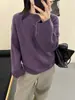 Suéter Espesso de Gola Redonda Feminino de Inverno Pode Ser Usado por Fora e por Dentro para Mulheres 2025 Novo Top Básico de Outono e Inverno Estilo Preguiçoso