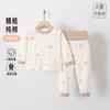 Pijama infantil de algodão puro sem osso, macacão infantil de primavera e outono com proteção da barriga, roupas e calças de outono para bebês, roupas para casa