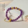 Romântico Roxo Amor Fada Ametista Pulseira Melhor Amigo Estudante Cristal Lavanda Corrente Lua Doce Pulseira