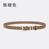 Novo Cinto Feminino Tendência Casual Decorativo Versátil Cinto para Jeans Moda Coreana Fivela de Liga de Zinco Cinto de Couro Genuíno para Mulheres