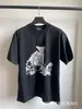 Erd Melancólico Rico Segunda Generación Estampado de Letras Viejo Holgado Retro Vintage Camiseta de Manga Corta para Hombre y Mujer Tendencia Verano
