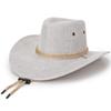 Verão Novo Chapéu de Cowboy Chapéu de Sol Chapéu de Praia Masculino Aba Larga Proteção Solar Chapéu de Cowboy Ocidental de Couro Sintético Chapéu Masculino Chapéu de Sol