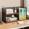 Estantería de escritorio, estante de almacenamiento para libros ilustrados infantiles, atril de escritorio, organizador de libros simple, estantería, caja de almacenamiento