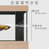 Acuario Gold Crystal de Cinco Líneas Ultra Transparente con Rebose de Ángulo Recto y Filtración Inferior, Adecuado para Peces Arowana, para Uso en Sala de Estar en Casa, Hecho de Vidrio Ultra Transparente
