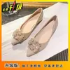 Sapatos Femininos de Salto Bloco Estilo Francês com Toque de Luxo, Confortáveis para os Pés, Sapatos de Casamento de Uso Duplo, Sapatos Femininos da Moda, Nova Coleção Primavera/Verão 2025